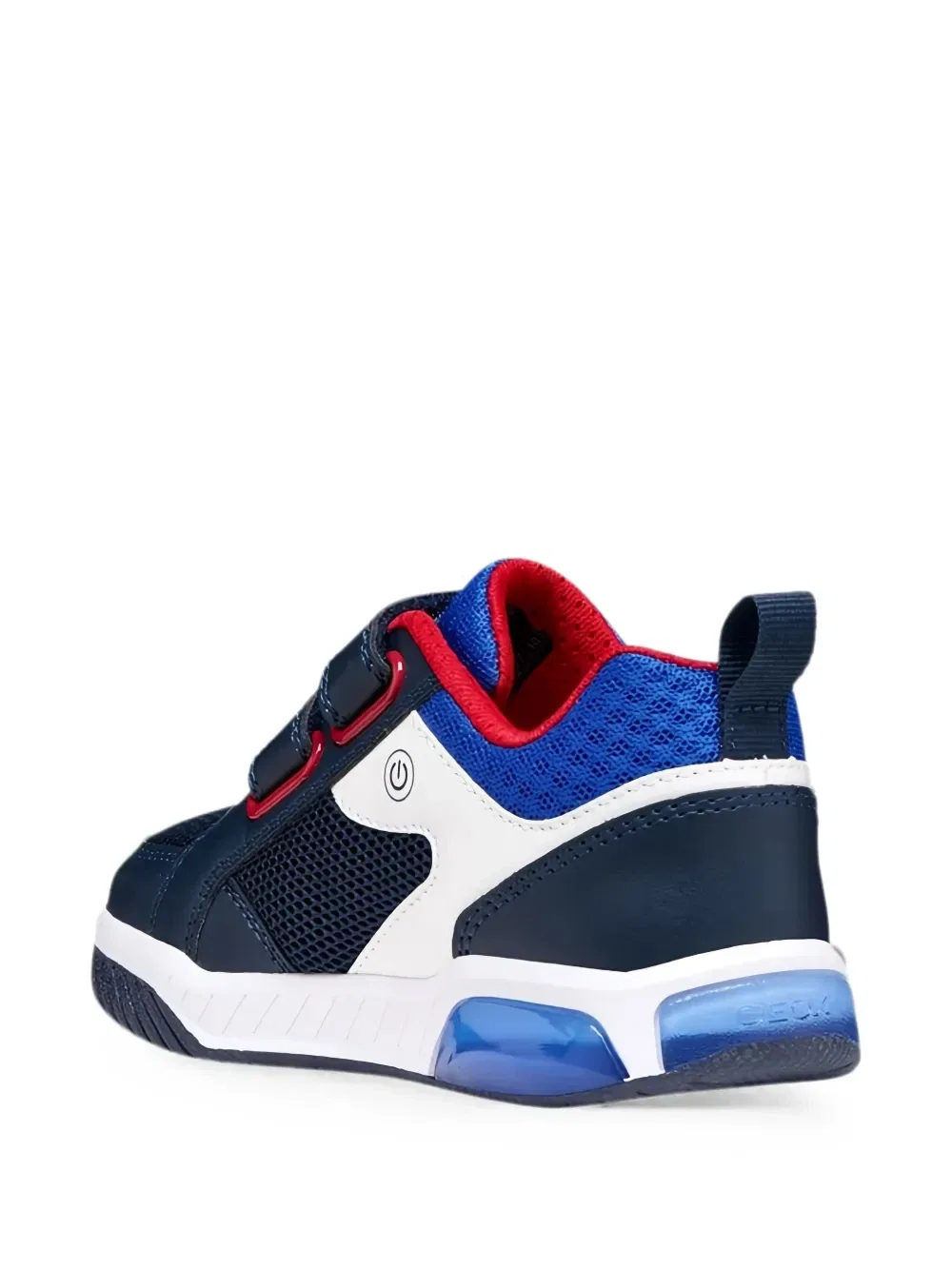 Кроссовки Geox Kids Inek с футбольным патчем на липучке, синий — фото 3