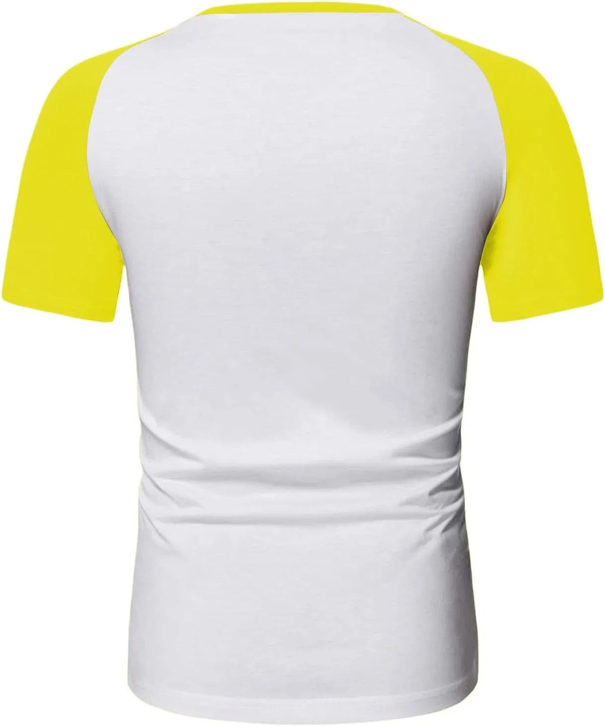 Мужская майка-борцовка реглан для бодибилдинга Color Block, Yellow — фото 4