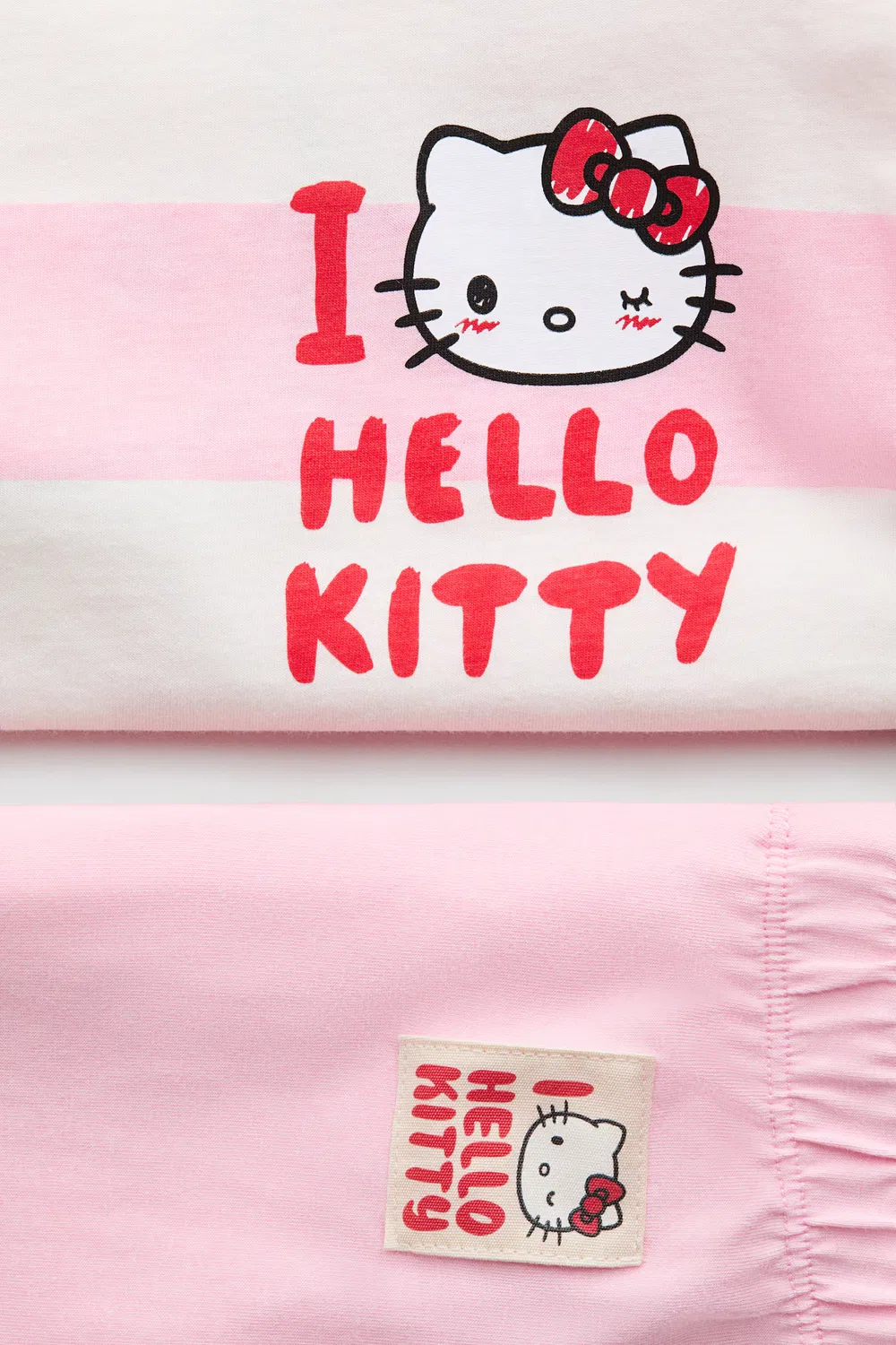 Хлопковый комплект из двух предметов с декоративным рисунком H&M, Hellrosa/Hello Kitty — фото 3