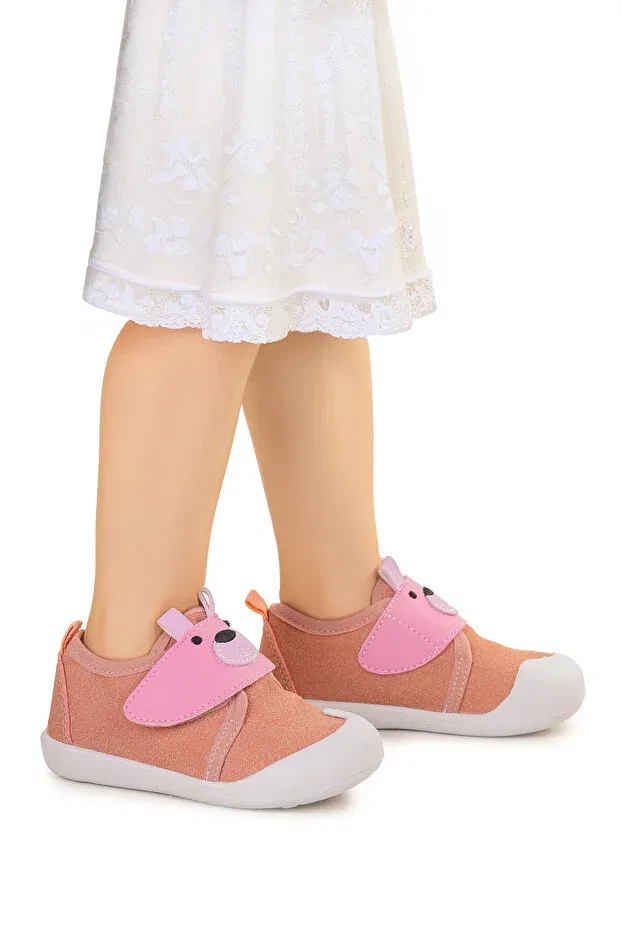 Детские тапочки для девочек на липучке Winni Kiko Kids, Powder — фото 3