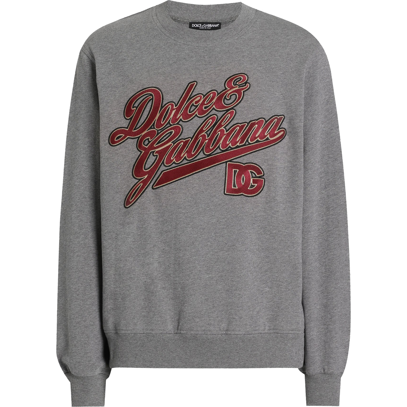 Свитшот Dolce & Gabbana Cotton With Embroidery, серый