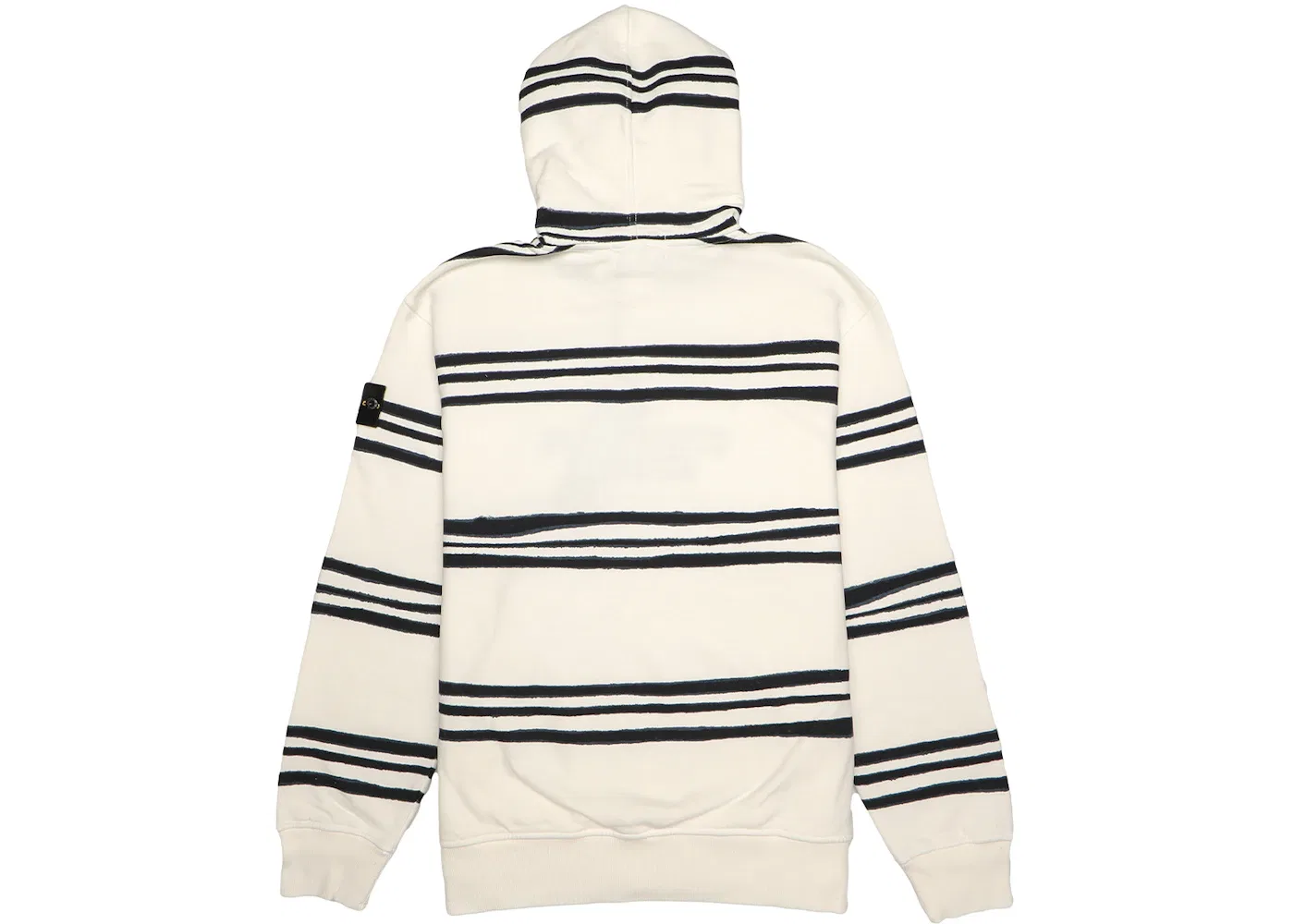 Мужская худи с принтом Supreme Stone Island Warp Stripe Hooded Sweatshirt Supreme, White — фото 2