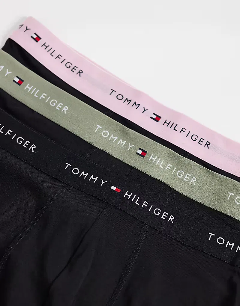 Трусы Signature Cotton 3 шт Tommy Hilfiger, черный — фото 3