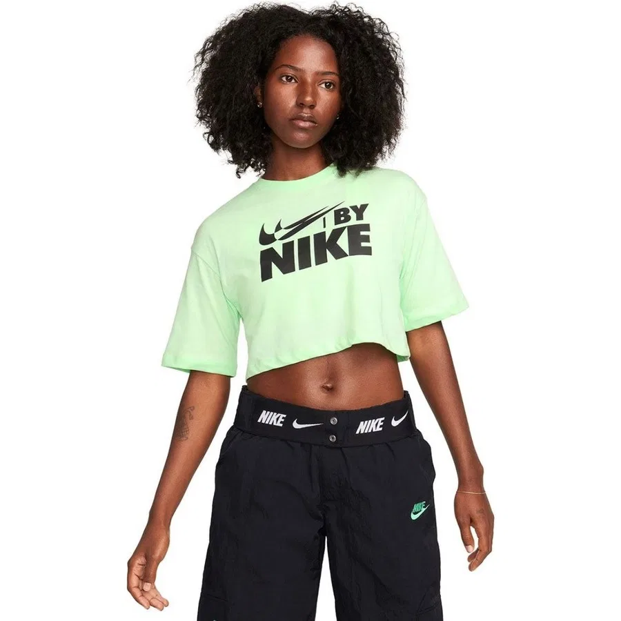 Женская футболка повседневного стиля с коротким рукавом Nike, Зеленый