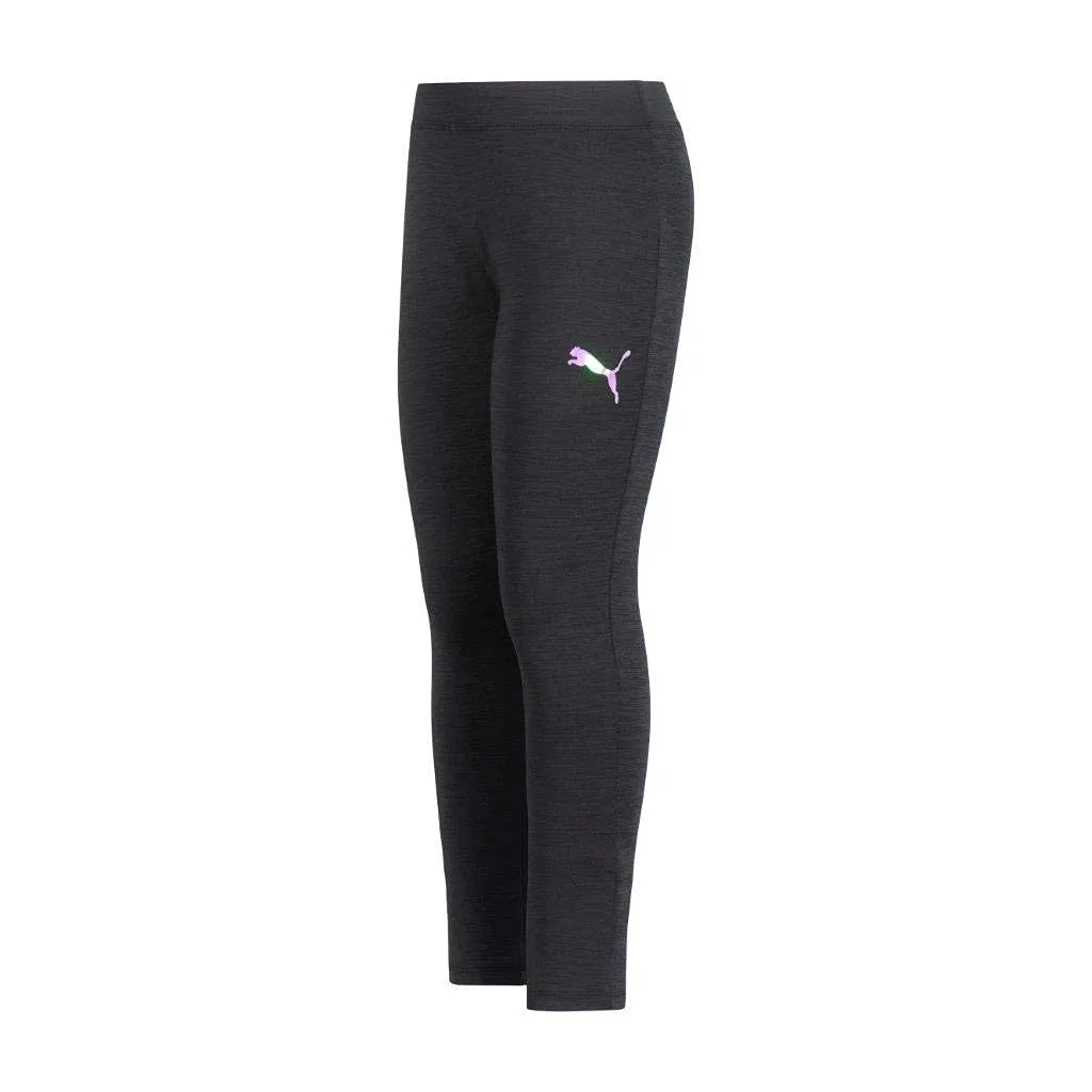 Леггинсы для девочек в стиле «Core Space Dye» Puma, Black Heather — фото 2