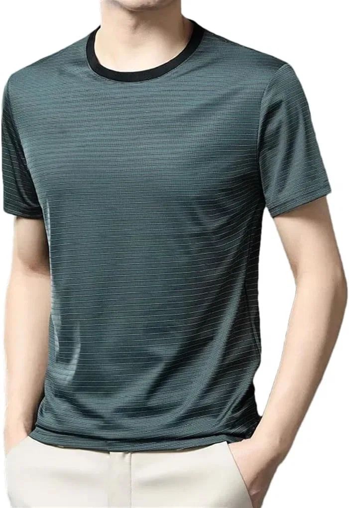 Мужская футболка с контрастной строчкой O-Neck, Light En8