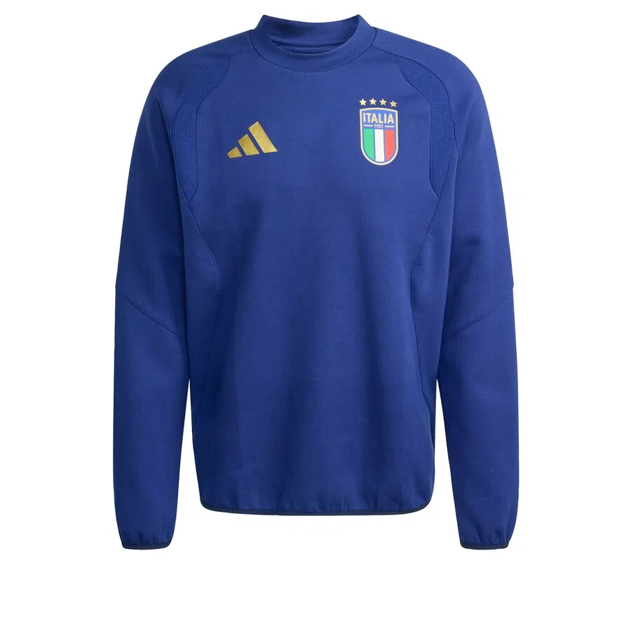 Толстовка ADIDAS PERFORMANCE 'Italy Tiro Travel Crew' синего цвета