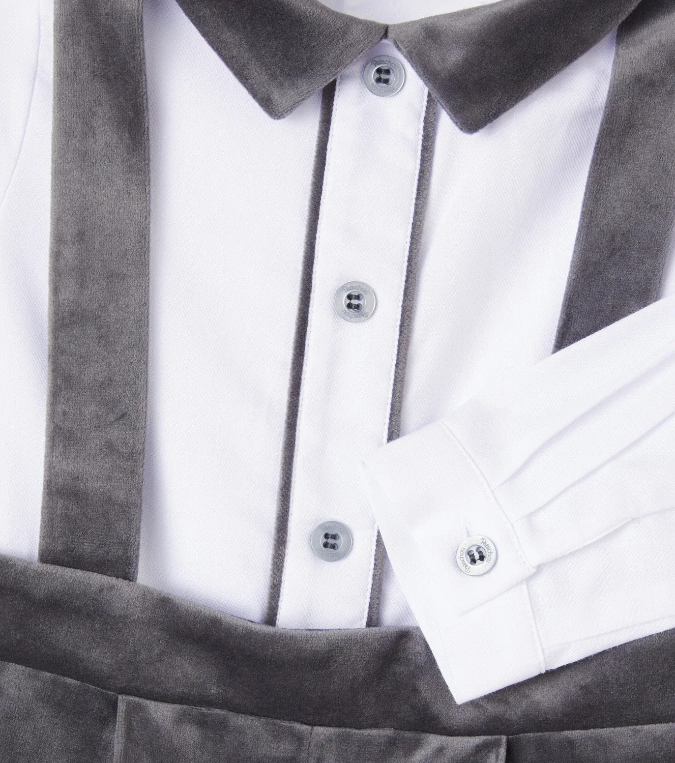 Комплект из рубашки и комбинезона Patachou, белый — фото 3