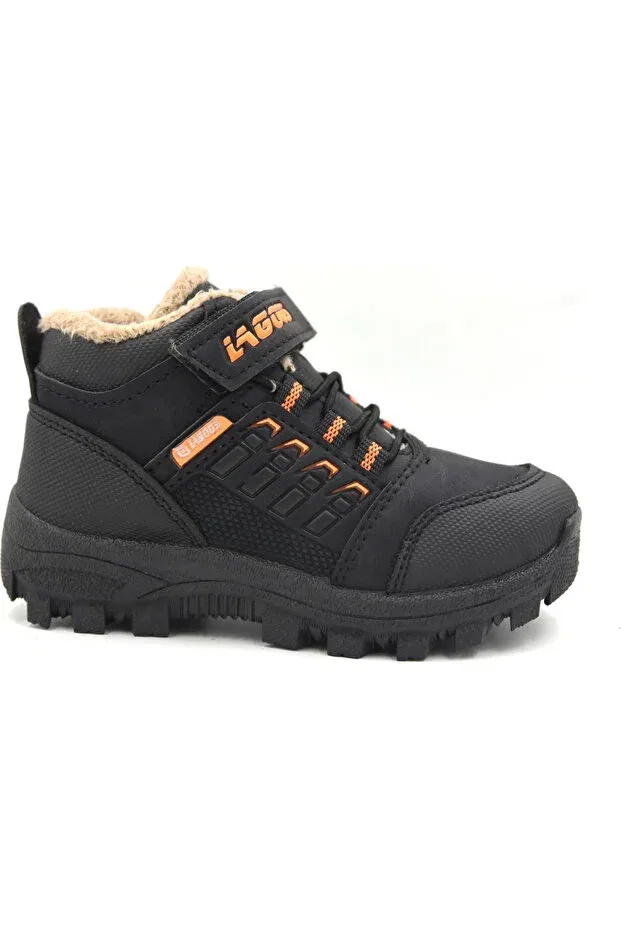 Детские ботинки для девочек с коротким каблуком Lagoos, Black