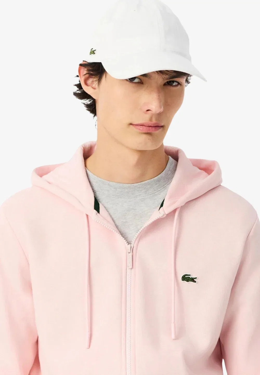 Толстовка на молнии Lacoste, Rose Pale — фото 4