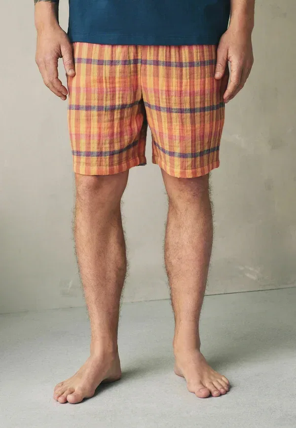Комплект пижамы, хлопок, Set Next navy blue, orange, темно-синий/оранжевый — фото 4