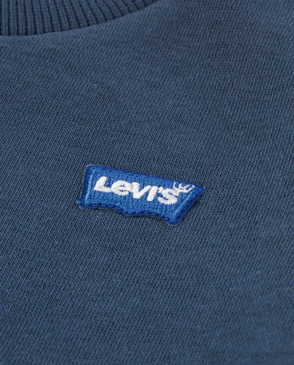 Детский комплект из футера с капюшоном и спортивных штанов Levi's Core Batwing, Azul — фото 3