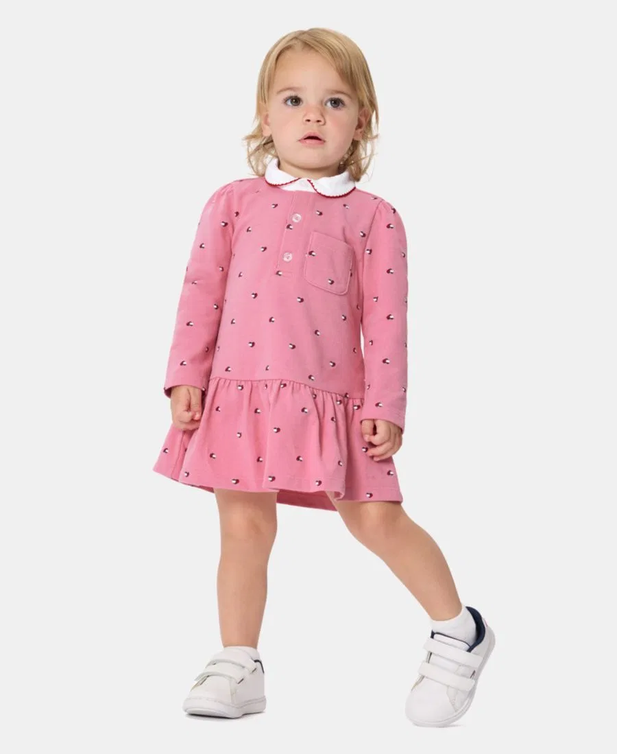 Детское платье с длинным рукавом и шорты, 2 предмета Tommy Hilfiger, Sea Pink