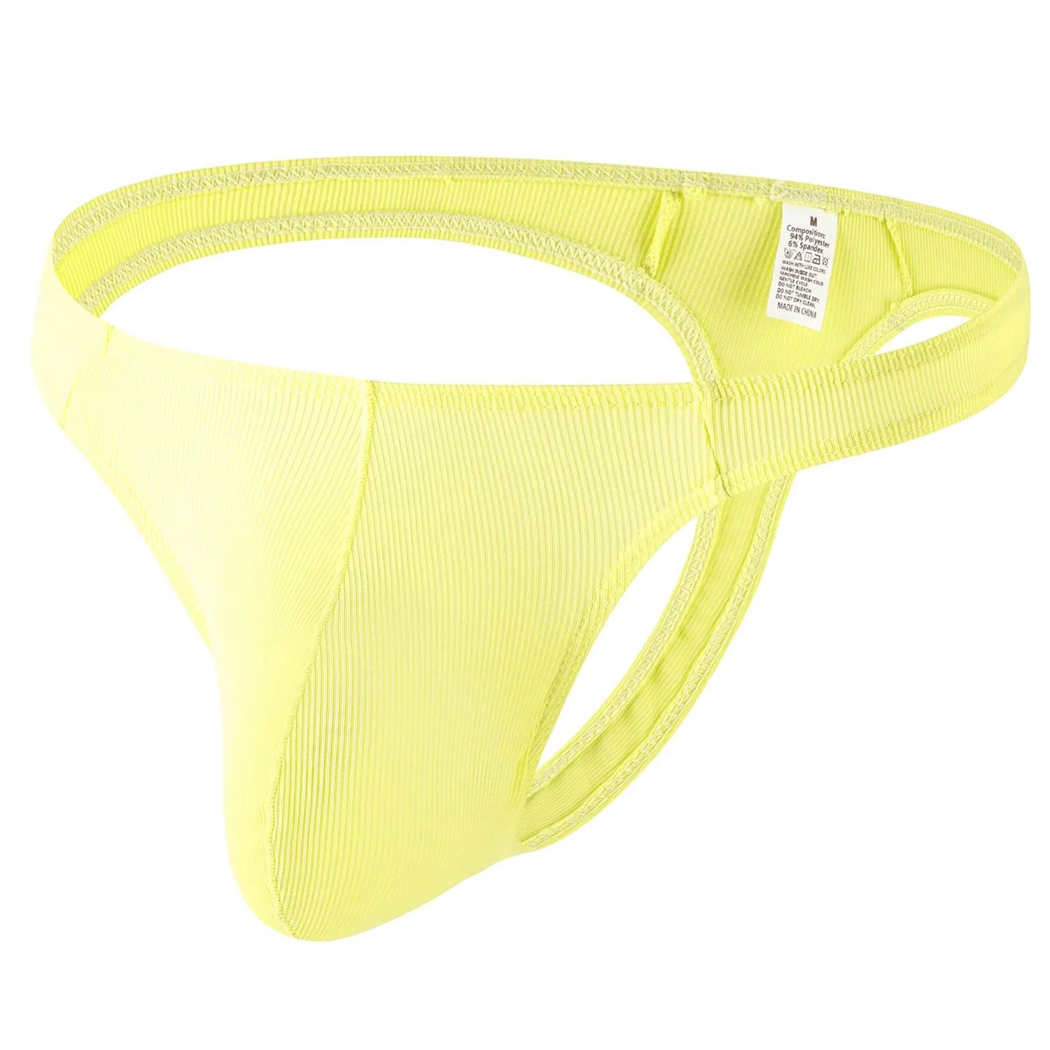 Мужские трусы-танга с кружевом, модель Sexy Sports Thong, Yellow