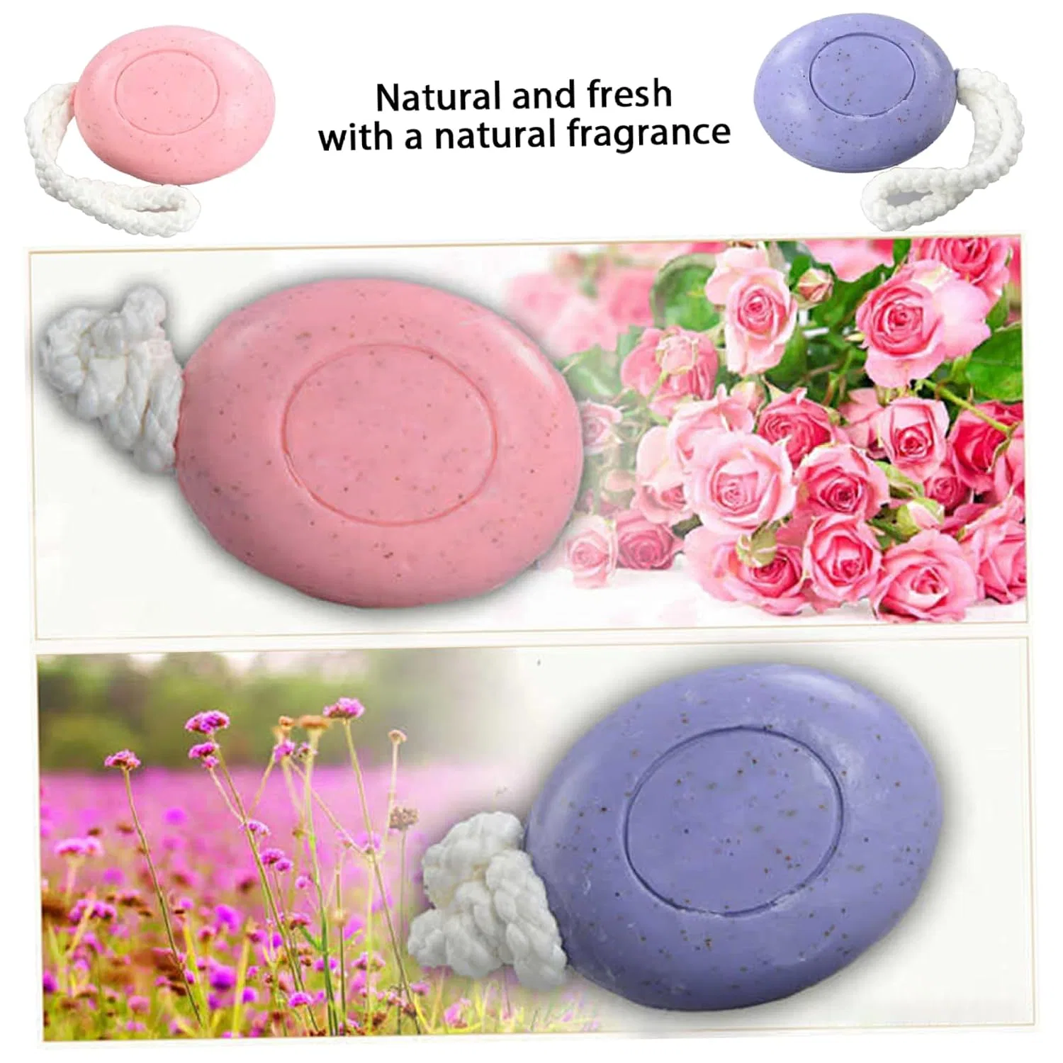 Мыло на веревке 2 шт, Lavender & Rose, 150 г, Rachlicy — фото 4
