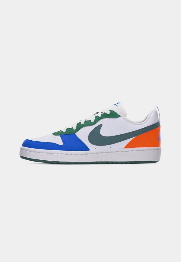 Кроссовки court borough Nike Sportswear, White/Mineral Slate/Malachite/Blue Crystal/Total Orange — фото 2