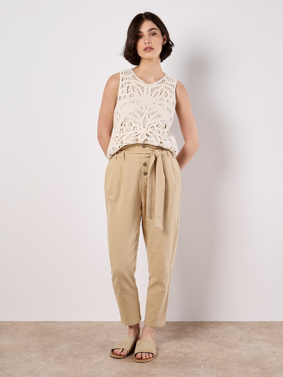 

Зауженные брюки со складками спереди Apricot, Stone