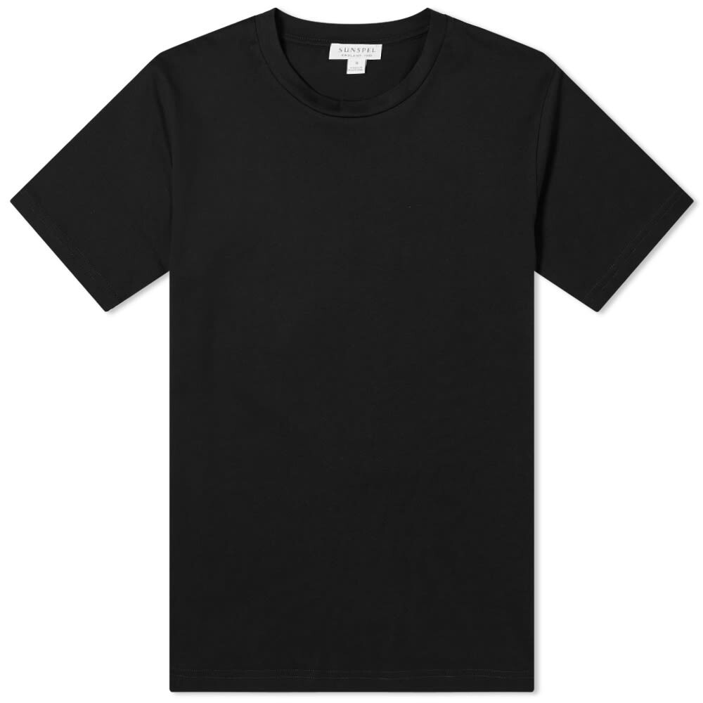 

Футболка Sunspel Organic Riviera Tee, Черный, Футболка Sunspel Organic Riviera Tee
