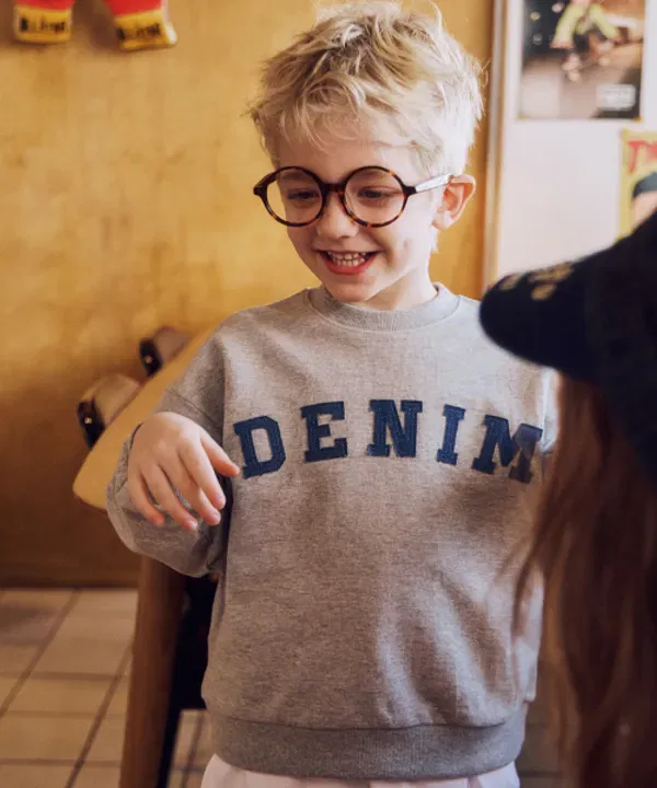 Свитшот джинсовый, Applesmile, меланж — фото 3