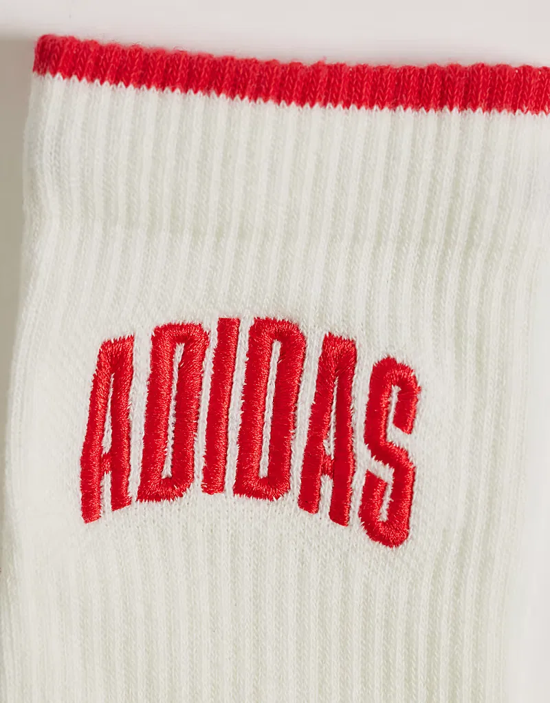 Носки высокие 2 шт Adidas Originals, белый/красный — фото 2