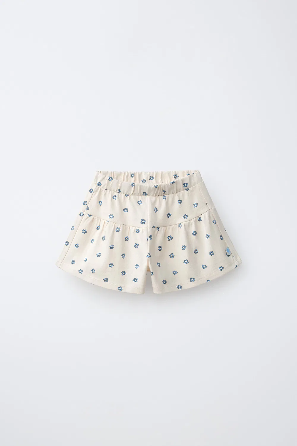 Плюшевые шорты-бермуды с принтом ZARA, Light Blue