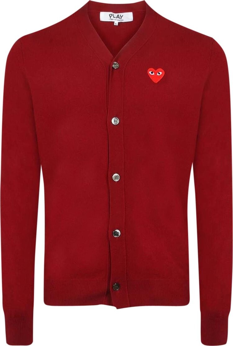 

Кардиган Comme des Garçons Cardigan With Red Heart 'Burgundy', красный