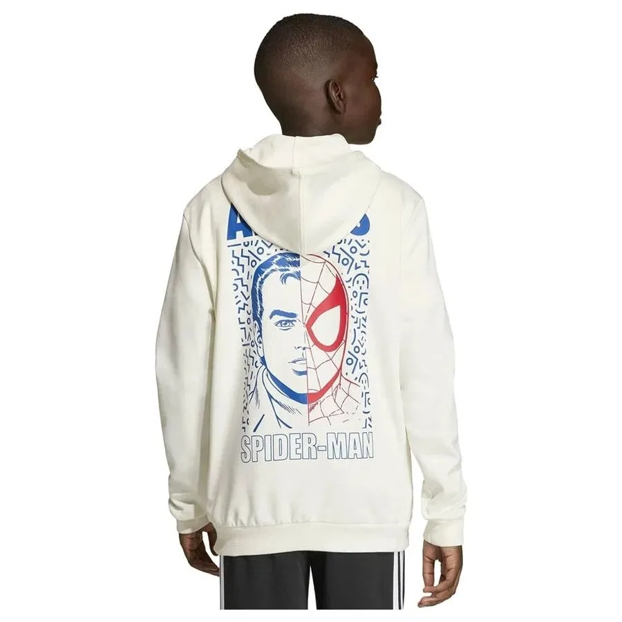 Детский спортивный свитшот с капюшоном Mrvl Sm Hd adidas, Белый — фото 3