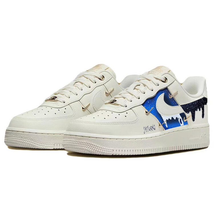 Кроссовки Nike Air Force 1 Skateboard Shoes Women's Low-Top White Blue — фото 3