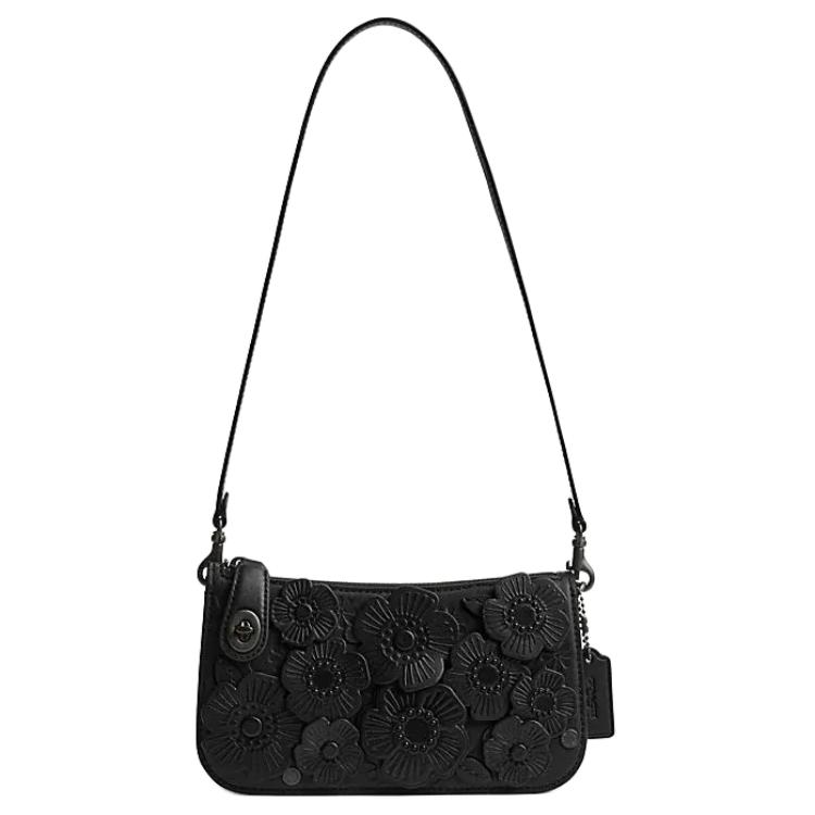 

Сумка через плечо из телячьей кожи Penn Trumpets для женщин черный COACH