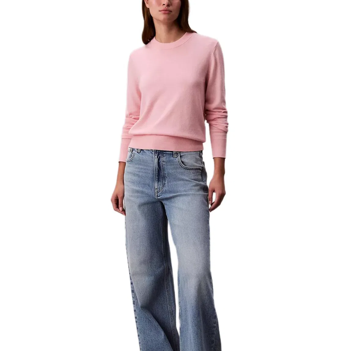 Свитер с круглым вырезом, Calvin Klein, Pink