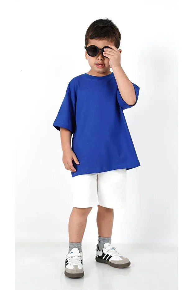 Детская футболка оверсайз для девочек C.C.L. Coccolin Kids Baby Clup, Saks Blue — фото 4