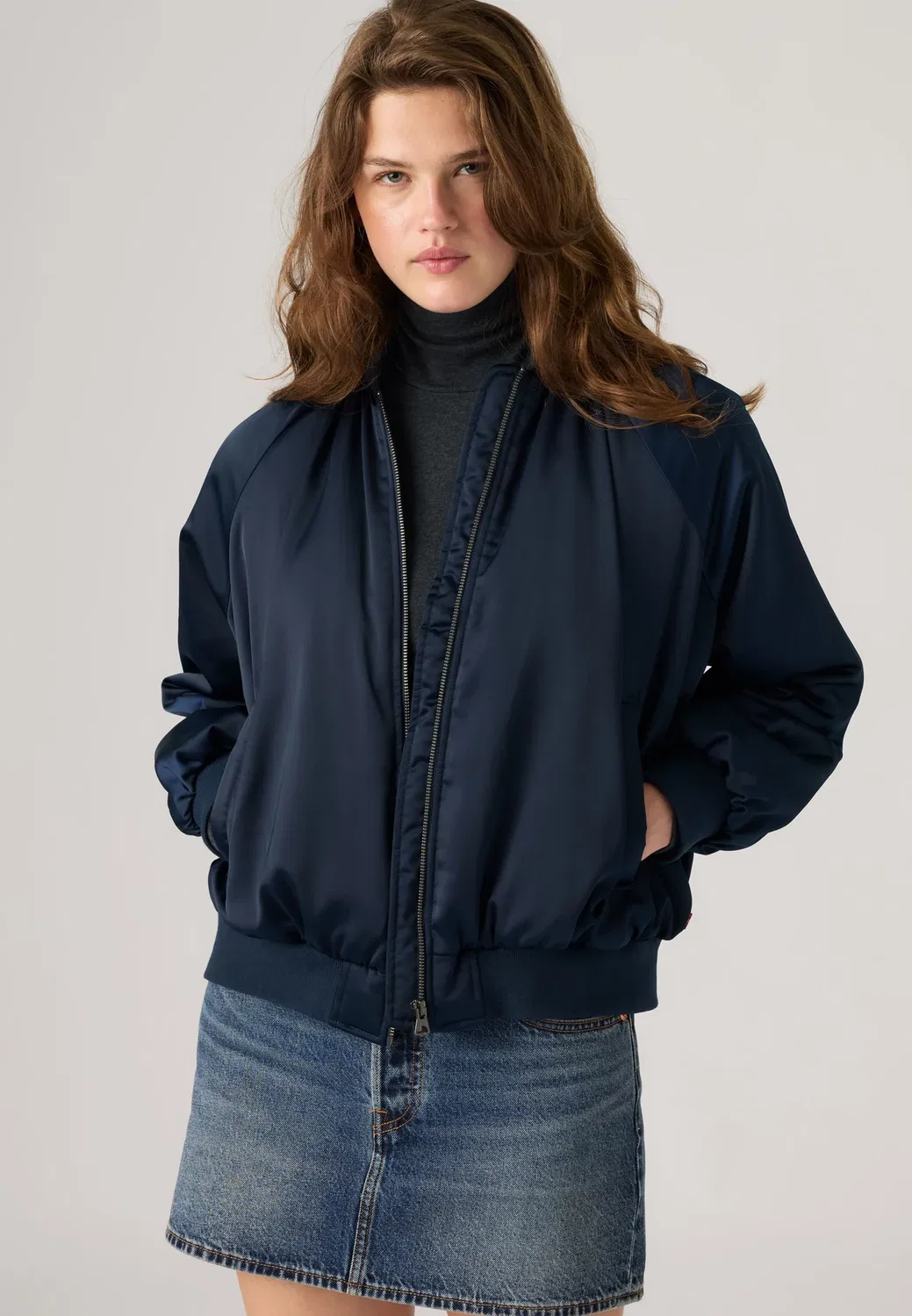 Модная куртка-бомбер от Ruth Levi'S, Navy Blazer