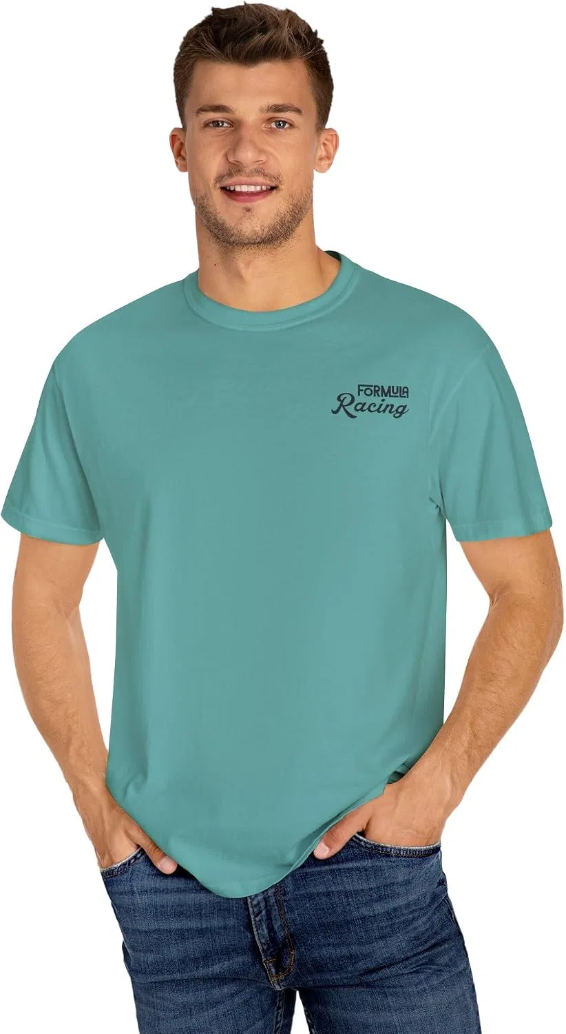 Мужская футболка с гоночной графикой Comfort Colors 1717, Seafoam — фото 4