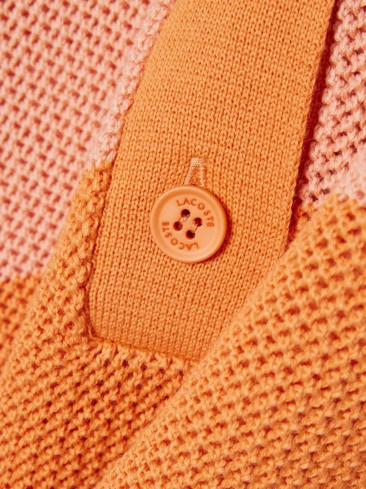 Пуловер LACOSTE с поло, Orange — фото 4