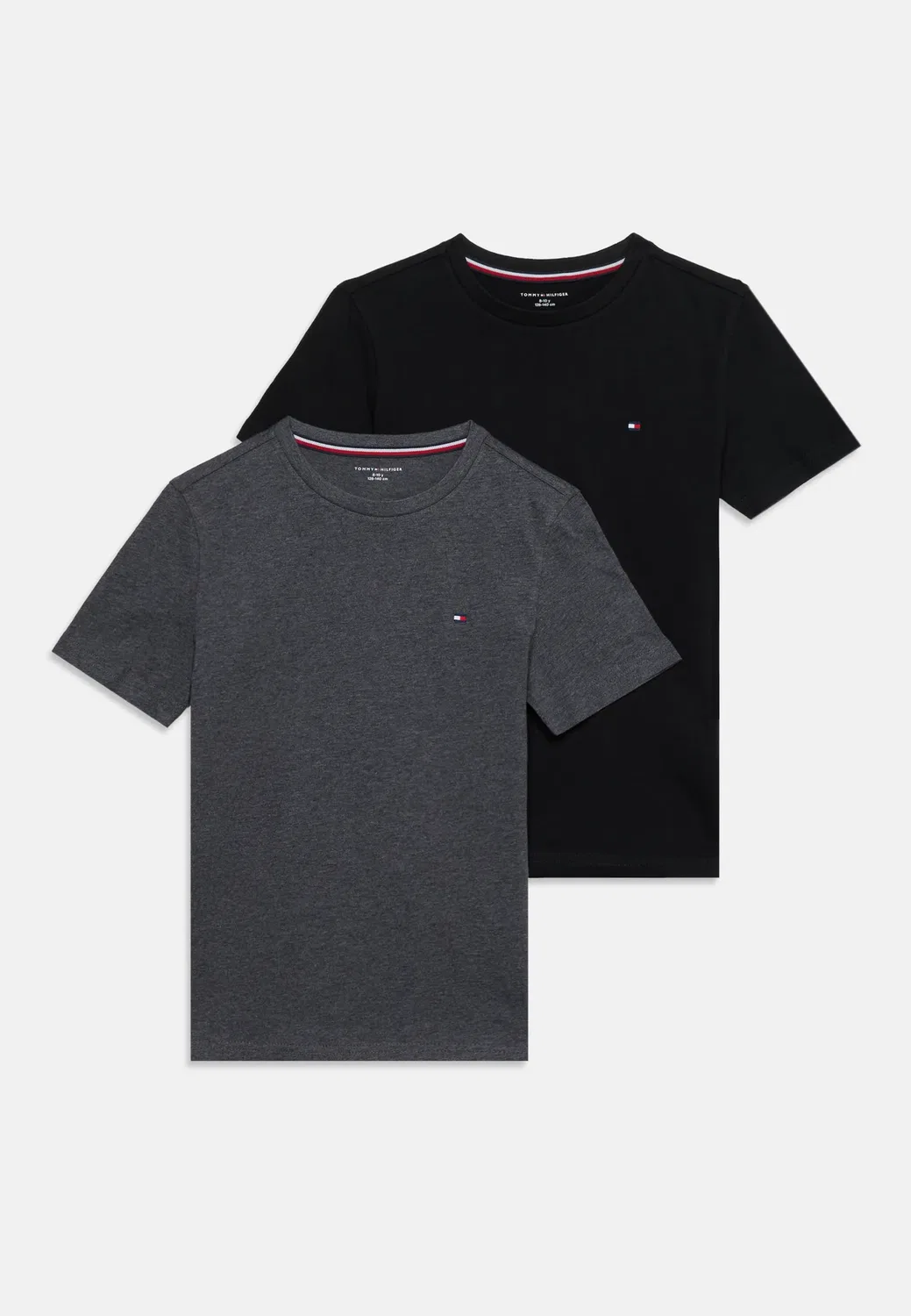 Комплект из двух футболок унисекс - базовая футболка Tommy Hilfiger, Black/Grey Heather
