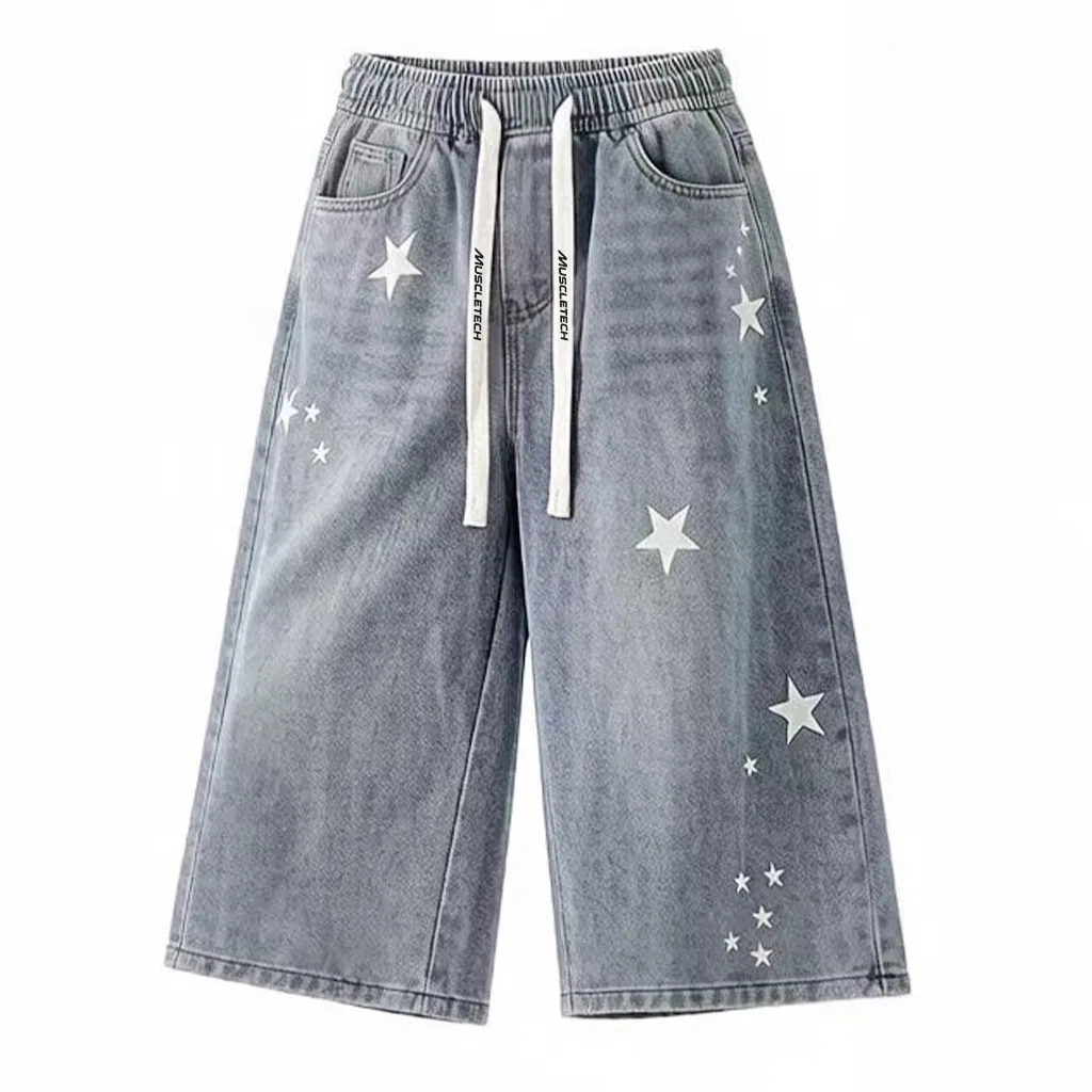 Детские джинсовые шорты свободного кроя Blue Denim Shorts Unisex Moderate MUSCLETECH