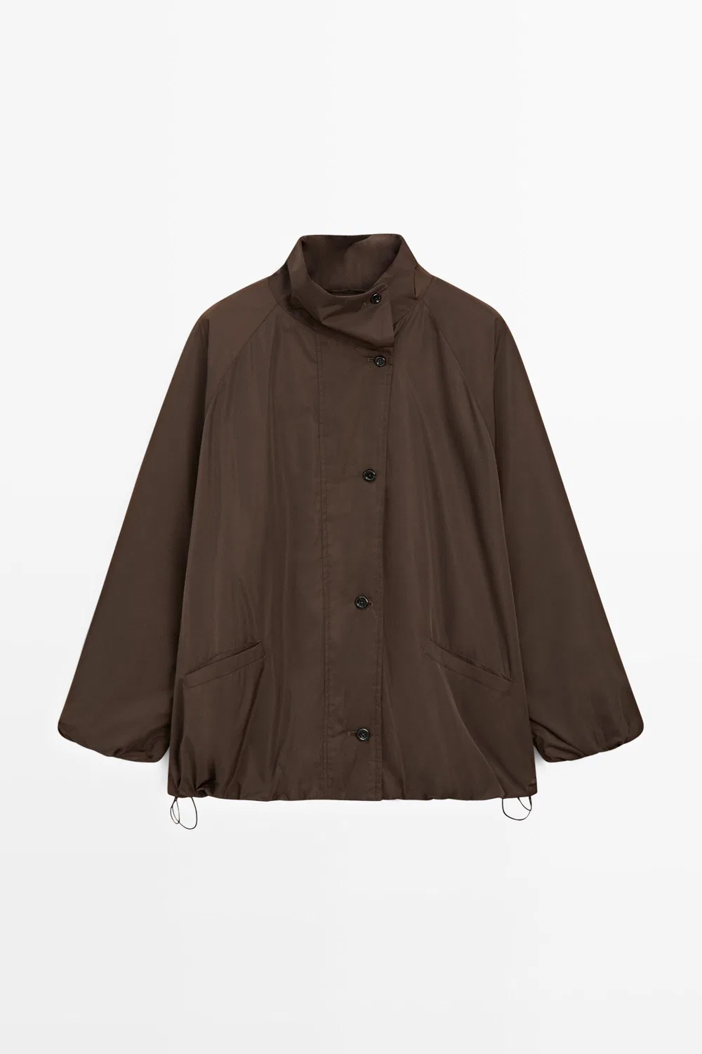 Куртка пуховая Massimo Dutti, объемная, Mole Brown — фото 2