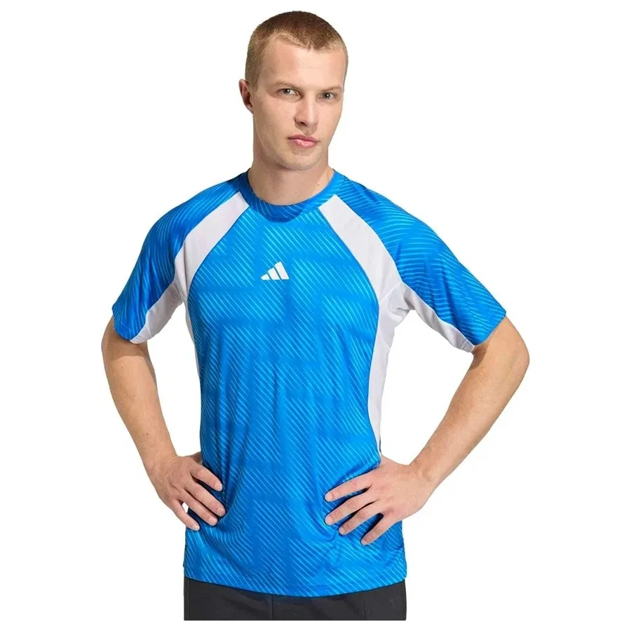 Мужская футболка с длинным рукавом Tech Tee adidas, Синий — фото 4