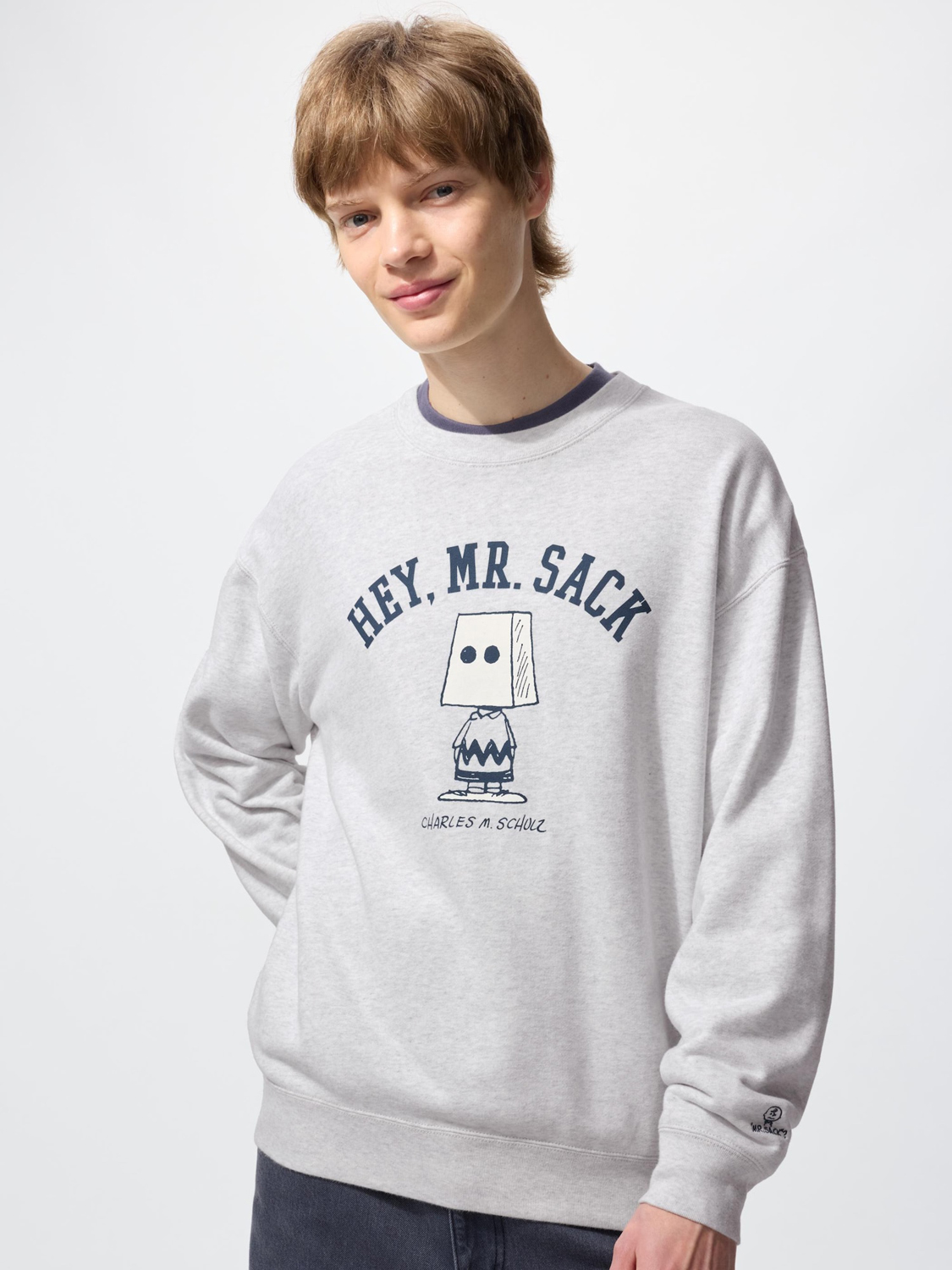 Свитшот Uniqlo Peanuts, 03 серый — фото 4