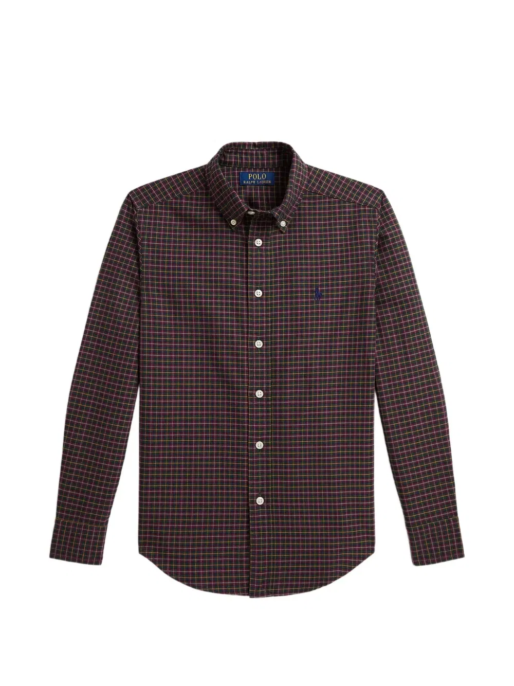 Рубашка в клетку POLO RALPH LAUREN KIDS, зеленый