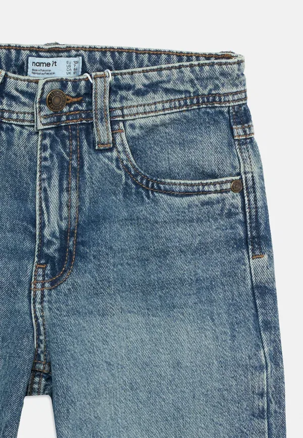 Джинсы хлопковые Straight leg Name It Blue Denim, синий — фото 4
