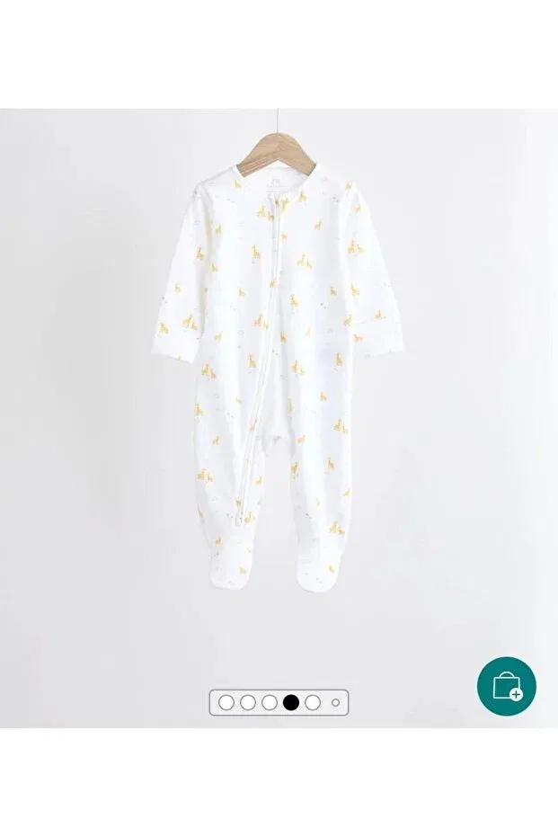 Детский комбинезон для девочек с длинным рукавом Next Baby, White — фото 3