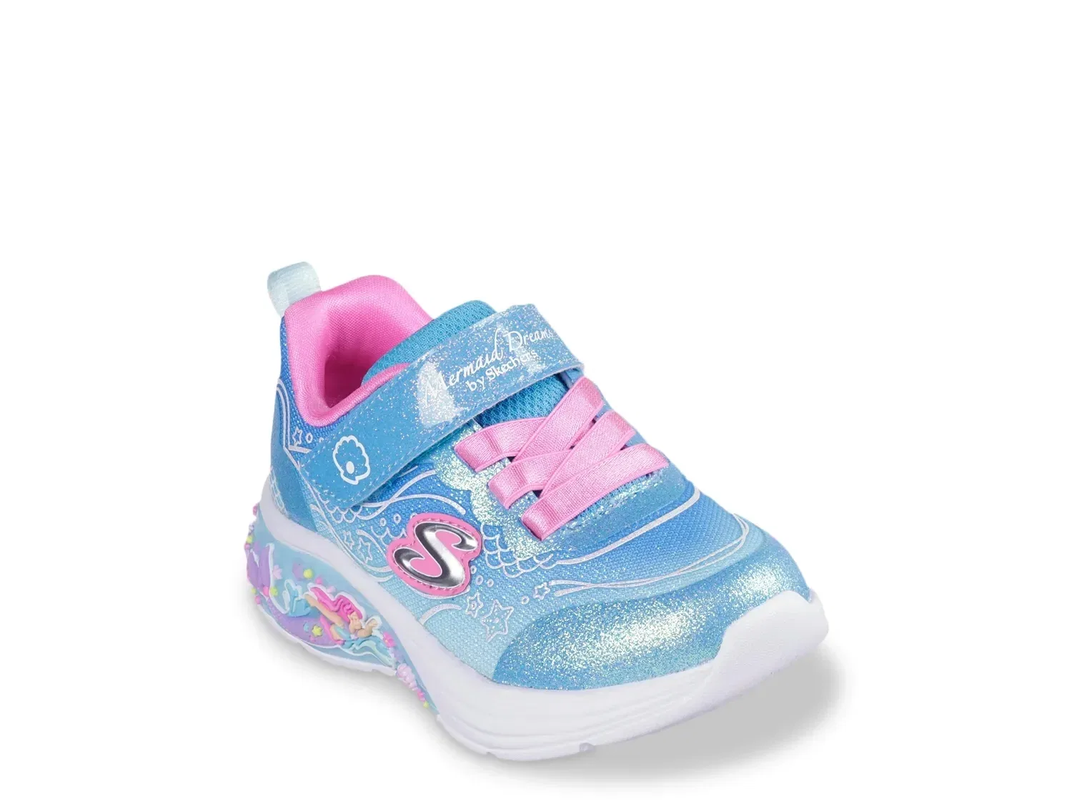 Кроссовки с подсветкой My Dreamers Mermaid, Skechers, светло-голубой