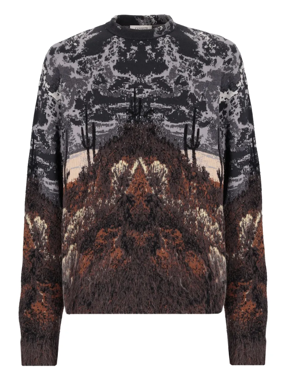 

Джемпер с жаккардовым узором Laneus, коричневый