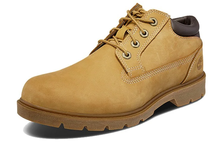 Мужские ботинки Timberland низкие, натуральная кожа, песочные — фото 3