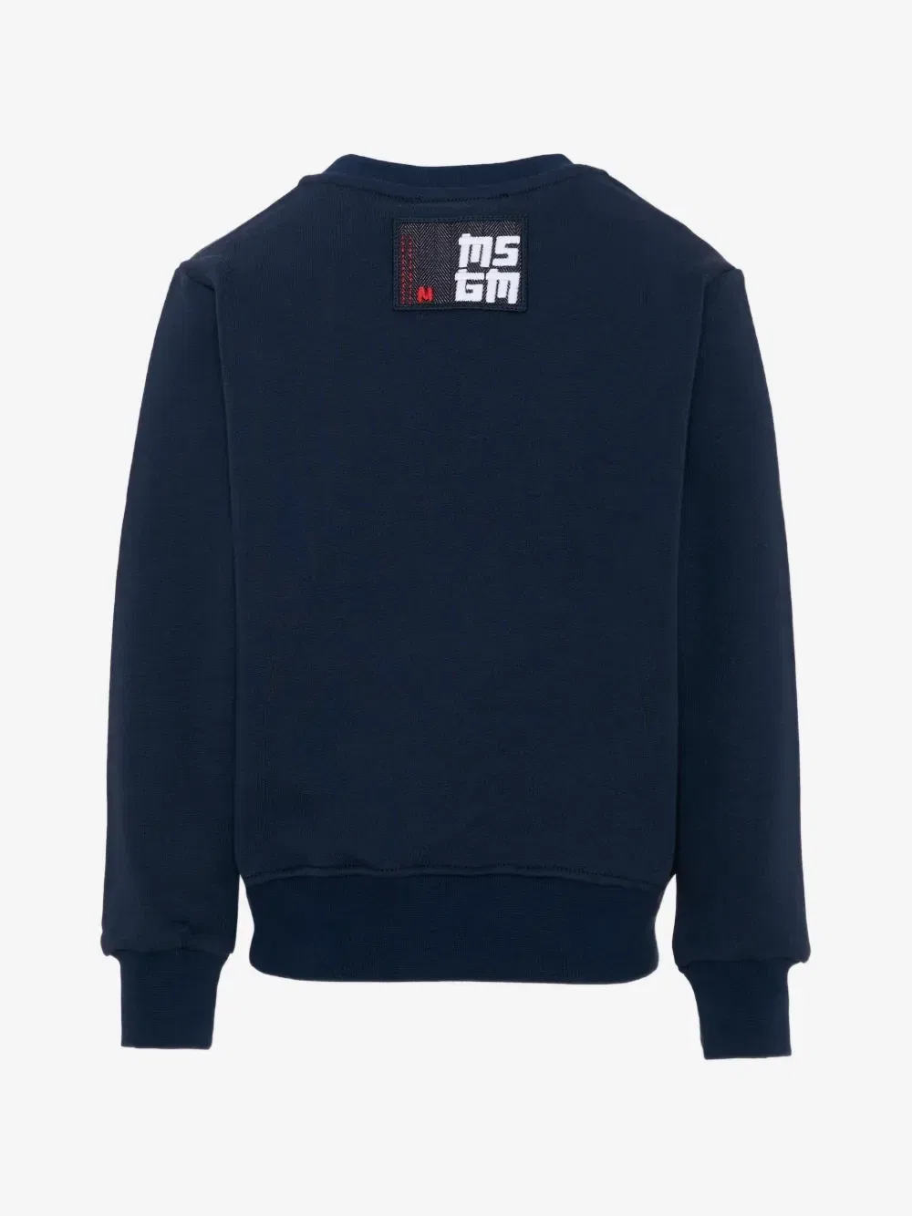 Хлопковая толстовка с логотипом Msgm Kids, синий — фото 2