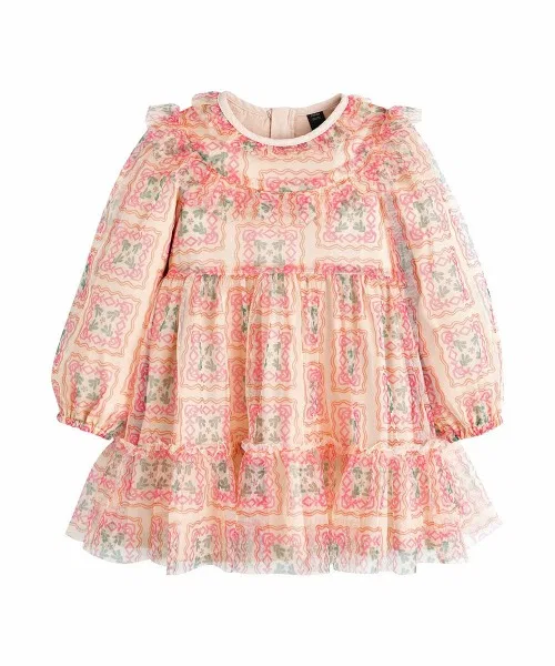 Детское платье с принтом Elvan Flower moimoln, Beige