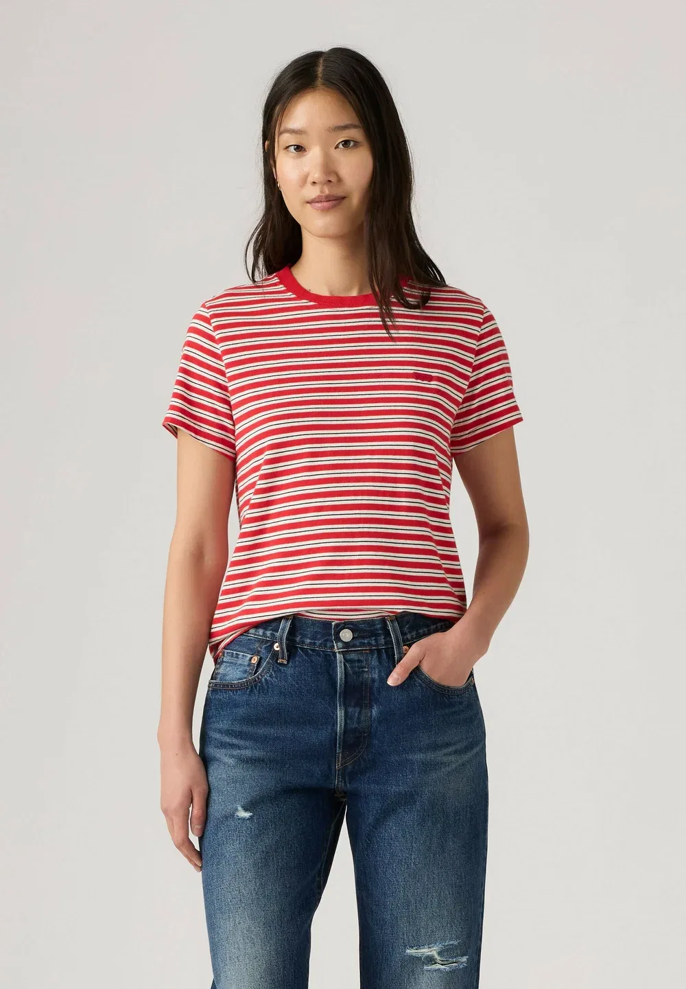 Простая футболка Levi'S, Golf Course Stripe B - Reds - — фото 4