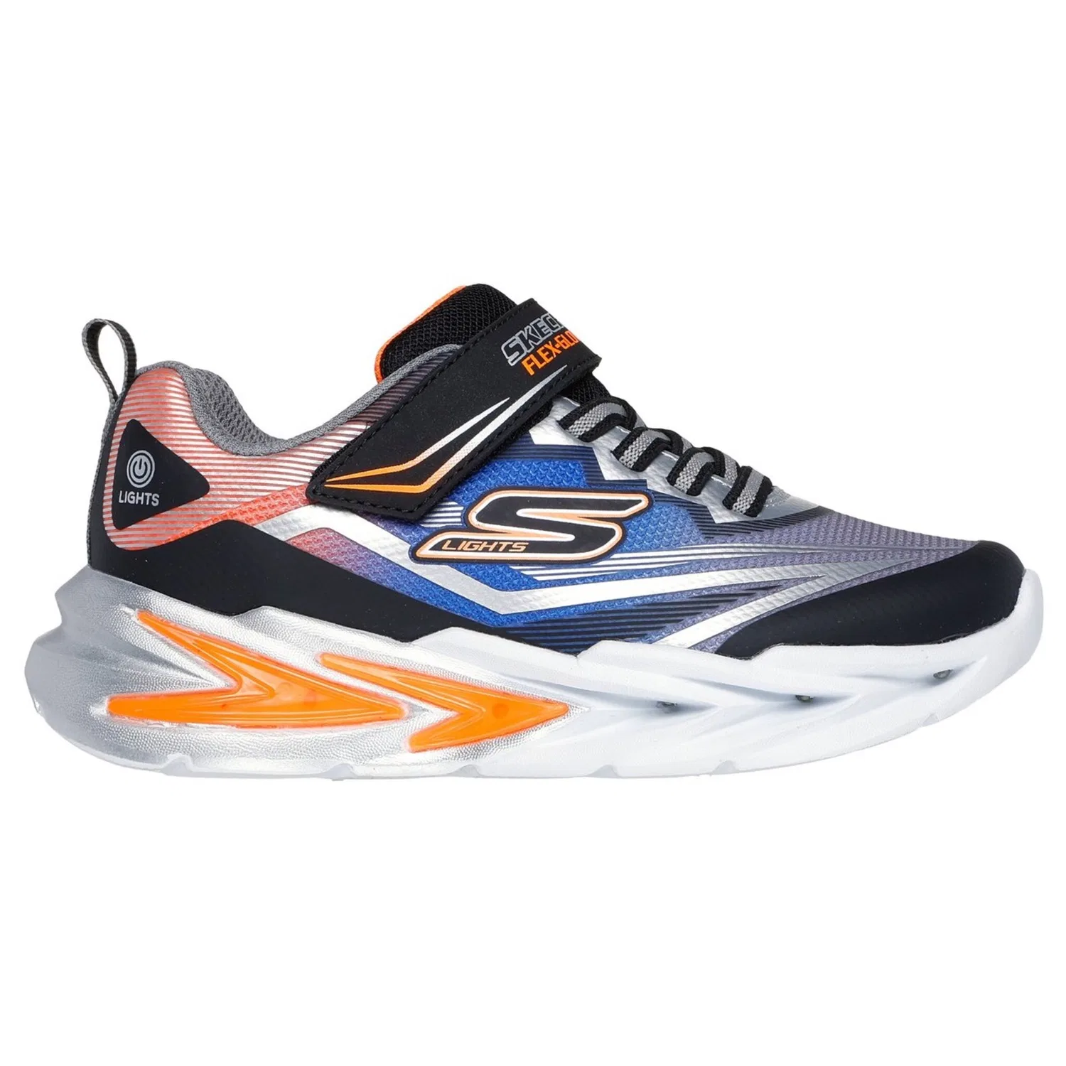 Детские кроссовки с подсветкой Skechers, Black Multi — фото 4