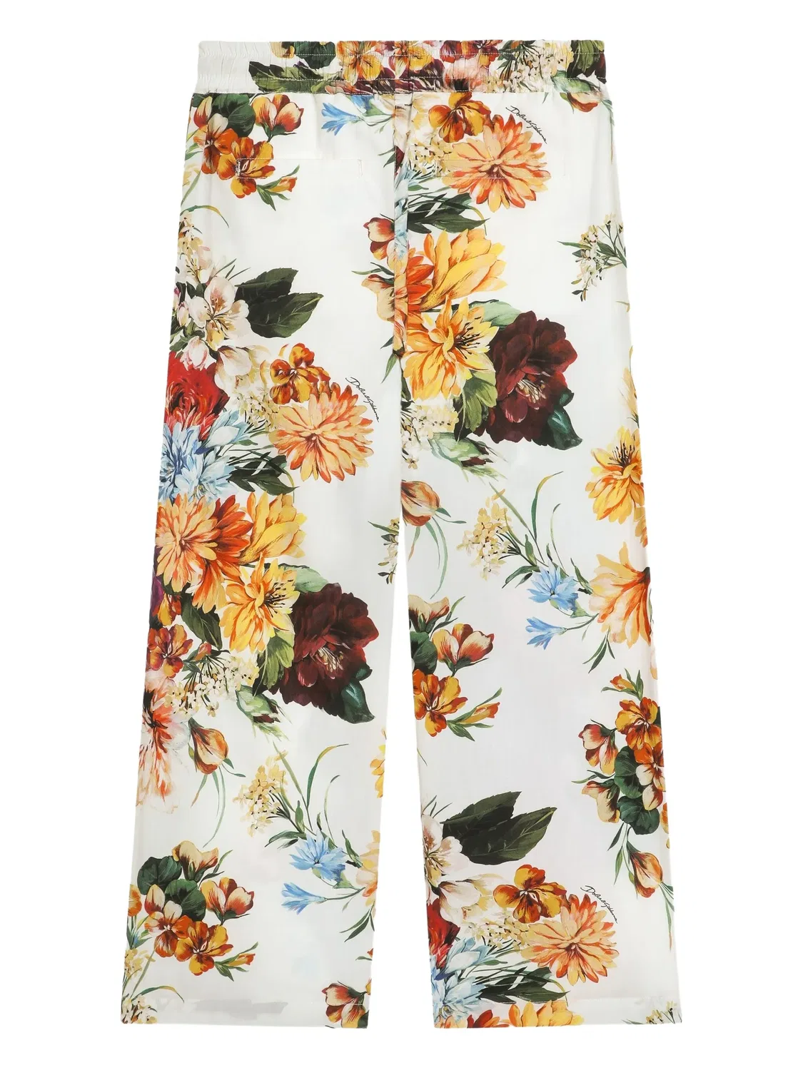 Фланелевые брюки с цветочным принтом Dolce & Gabbana, белый — фото 2